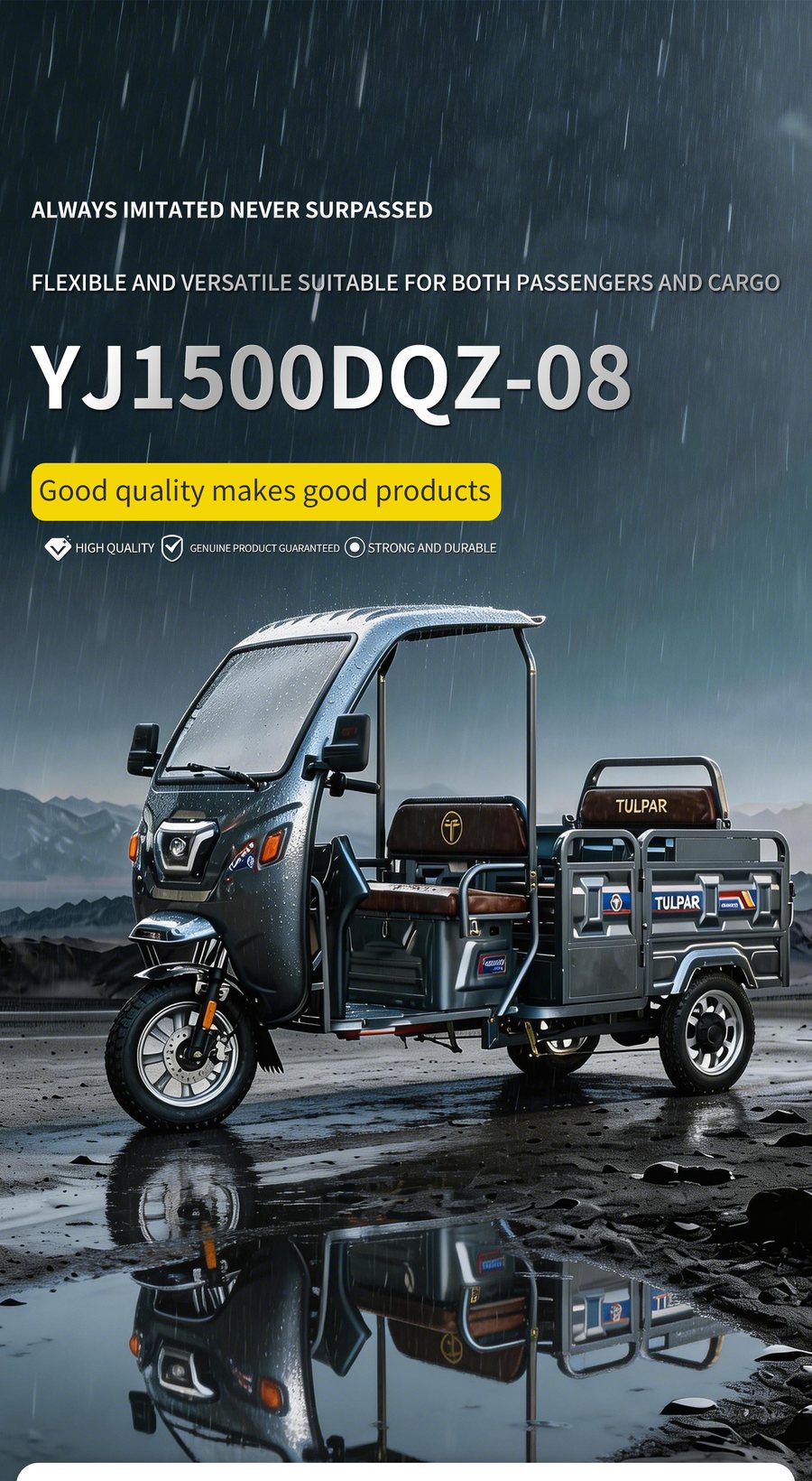 YJ1500DQZ-08 Yağmurluklu — Çift amaçlı yolcu ve yük tipi - yağmurluklu